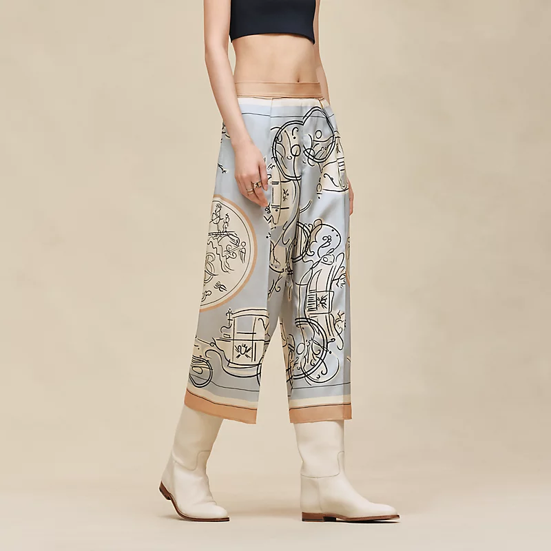 HERMES EX-LIBRIS A MAIN LEVEE" SHORT PANTS GRIS PARULINE