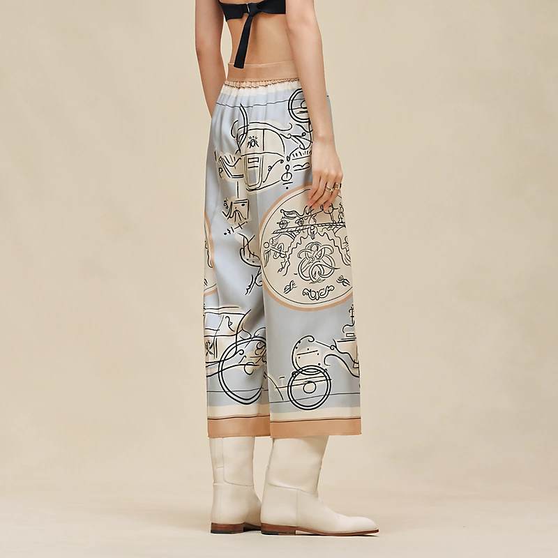 HERMES EX-LIBRIS A MAIN LEVEE" SHORT PANTS GRIS PARULINE