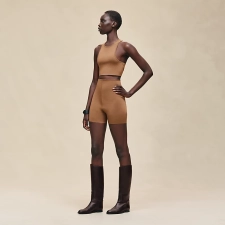 HERMES SILK SHORTS BRUN MAHOGANY