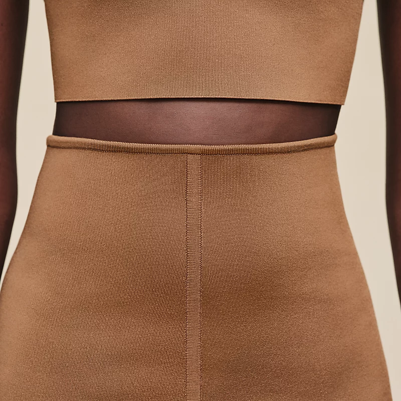 HERMES SILK SHORTS BRUN MAHOGANY