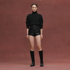 HERMES SHORTS WITH PERFORATED DETAILS NOIR