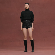 HERMES SHORTS WITH PERFORATED DETAILS NOIR