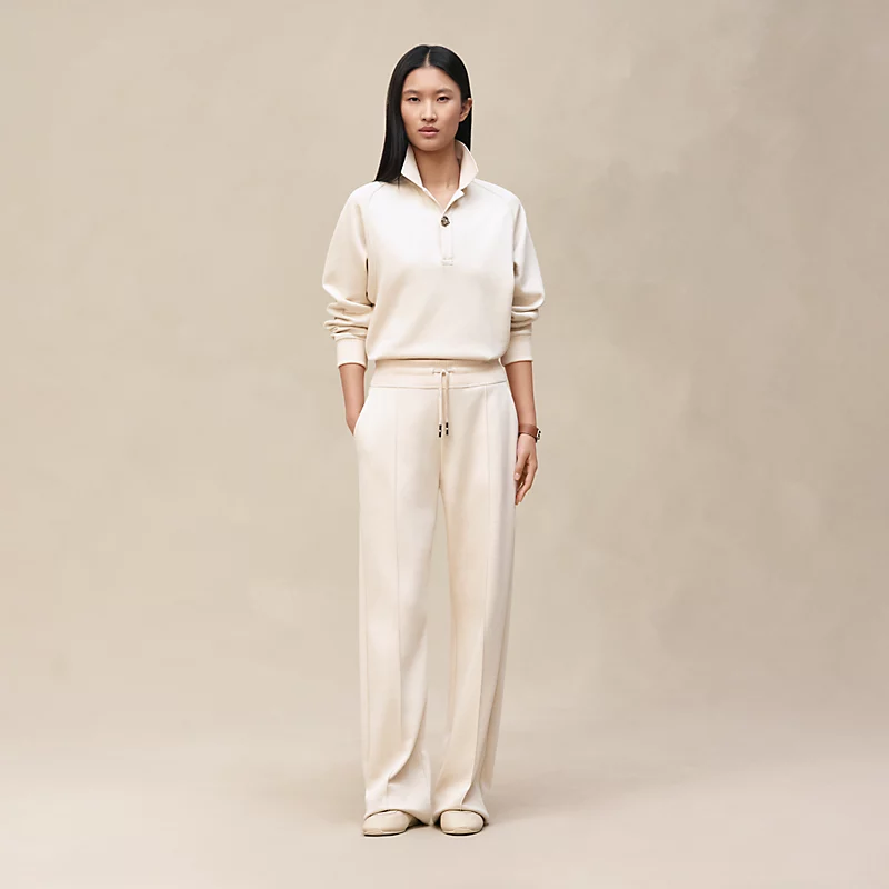 HERMES LOOSE FIT PANTS BLANC CASSé