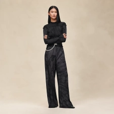 HERMES SOLEIL DE SOIE POUDRE" PANTS NOIR