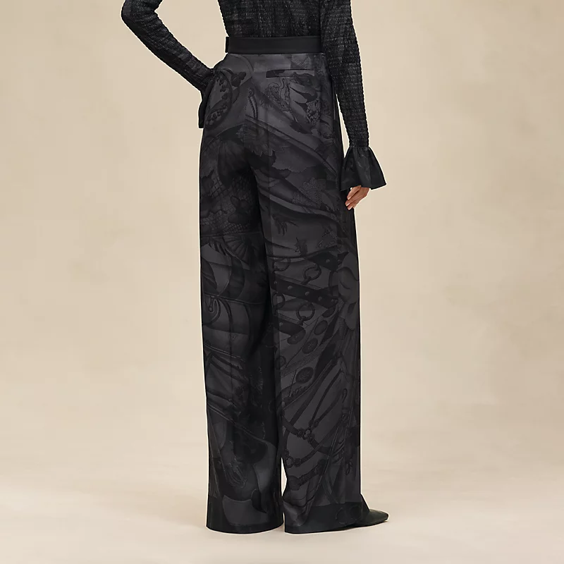 HERMES SOLEIL DE SOIE POUDRE" PANTS NOIR