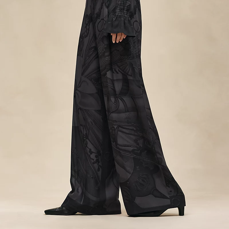 HERMES SOLEIL DE SOIE POUDRE" PANTS NOIR