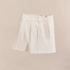 HERMES DOUBLE COTTON TWILL SHORTS BLANC NATUREL