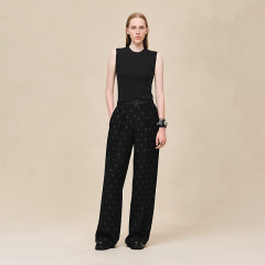 HERMES AUX CHAMPS EN FLEURS" PANTS NOIR