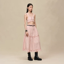 HERMES EMBROIDERED BRA ROSE PALOMINO