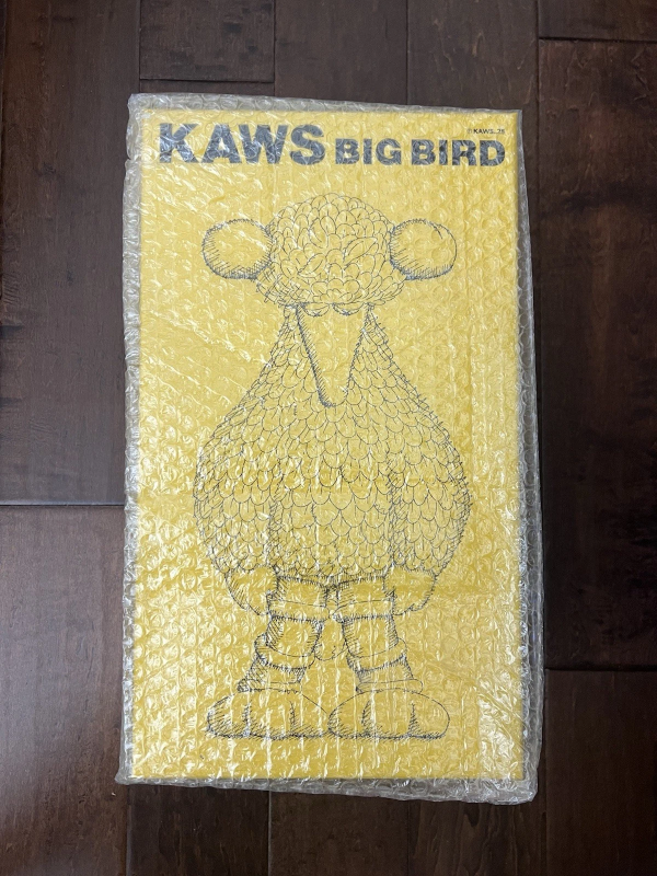 KAWS X SESAME STREET ELMO & BIG BIRD VINYL FIGURE TOY SET OF 2 AUTHENTIC IN HAND