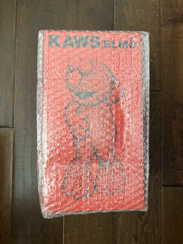 KAWS X SESAME STREET ELMO & BIG BIRD VINYL FIGURE TOY SET OF 2 AUTHENTIC IN HAND