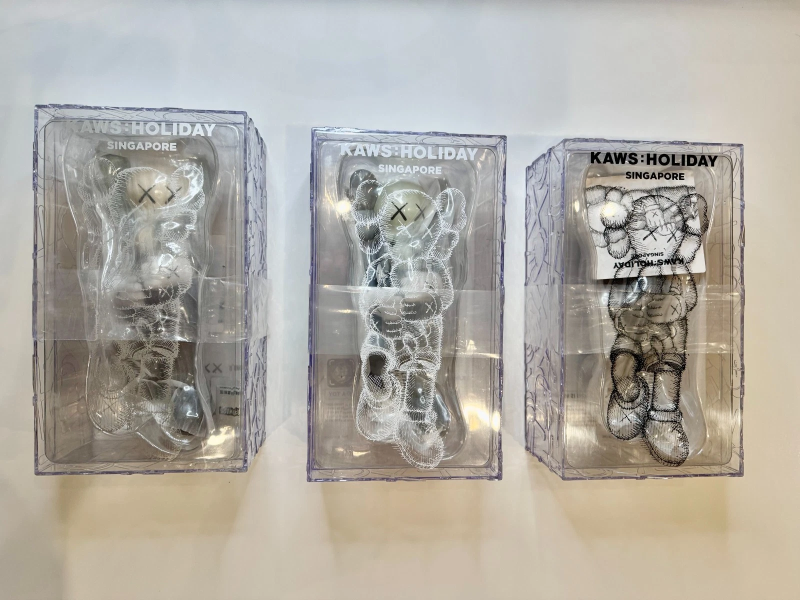 KAWS HOLIDAY SINGAPORE FIGURES FULL SET - BLACK, GREY, BROWN - NEW IN BOX