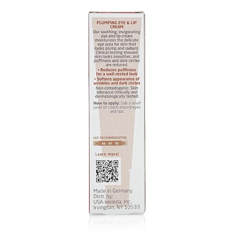 WELEDA PLUMPING EYE LIP CREAM WITH MACA ROOT PEPTIDES AND POMEGRANATE FOR FIRM SKIN