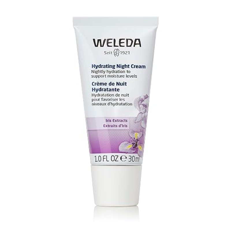 WELEDA HYDRATING NIGHT FACE CREAM 1OZ PLANT-BASED MOISTURIZER WITH IRIS, CALENDULA CHAMOMILE