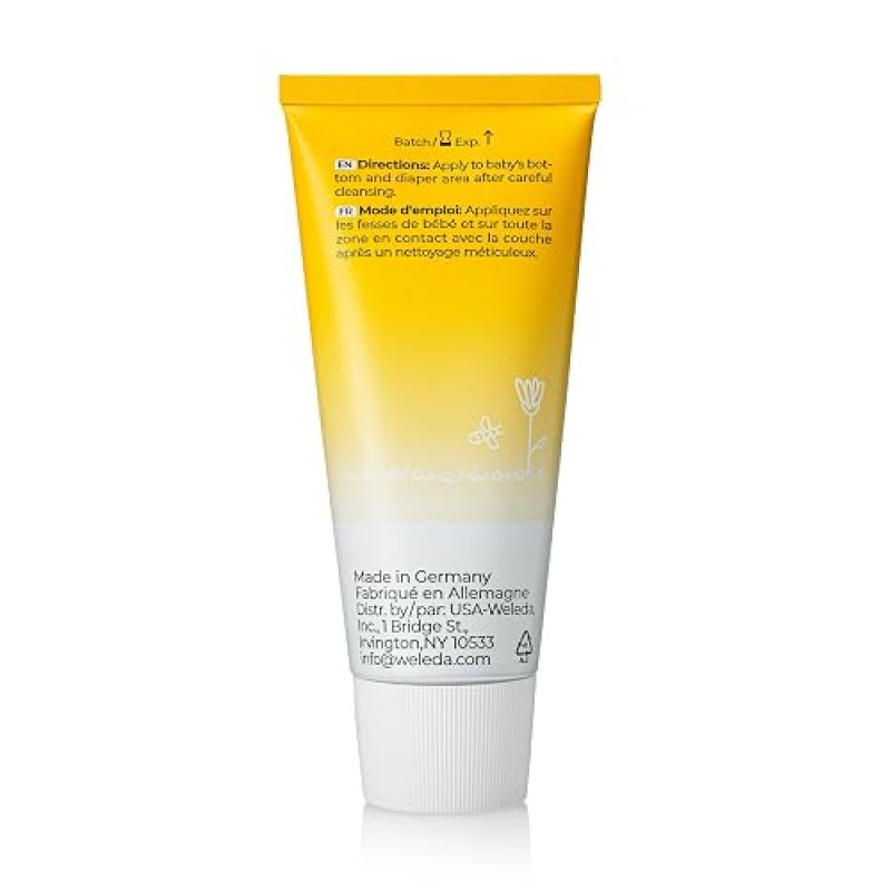 WELEDA BABY CALENDULA DIAPER CREAM 2.8OZ WITH CHAMOMILE, ALMOND OIL, LANOLIN ZINC OXIDE