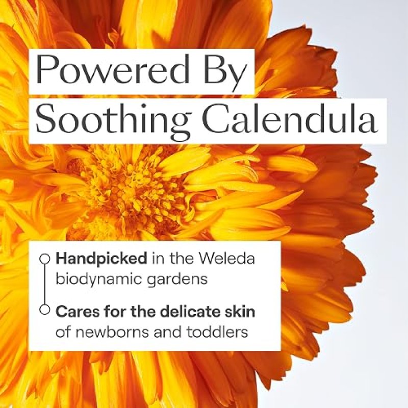 WELEDA BABY CALENDULA DIAPER CREAM 2.8OZ WITH CHAMOMILE, ALMOND OIL, LANOLIN ZINC OXIDE