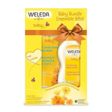 WELEDA BABY CALENDULA BODY LOTION SHAMPOO BUNDLE 6.8OZ, NATURAL BABY CARE WITH ALMOND OIL