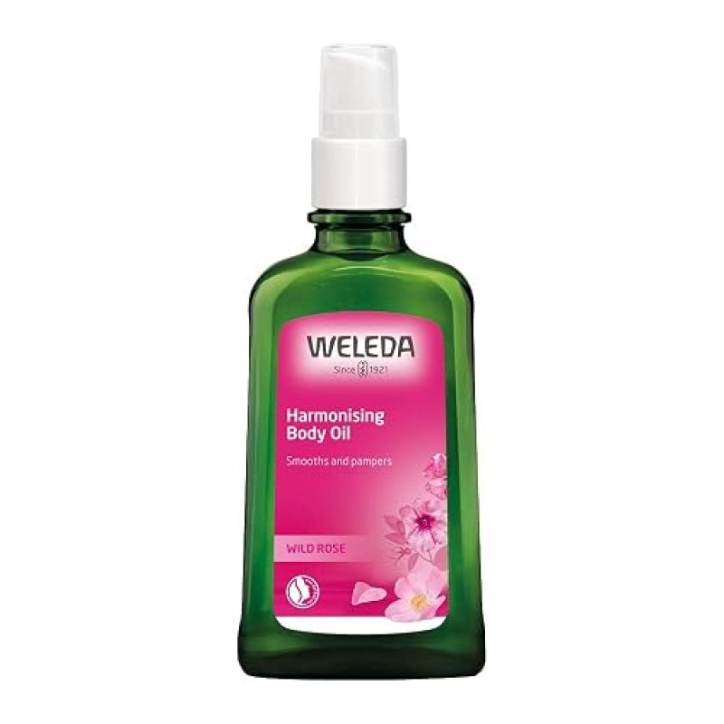 WELEDA WILD ROSE BODY BEAUTY OIL 3.4OZ NOURISHING PLANT-BASED OIL WITH ALMOND JOJOBA