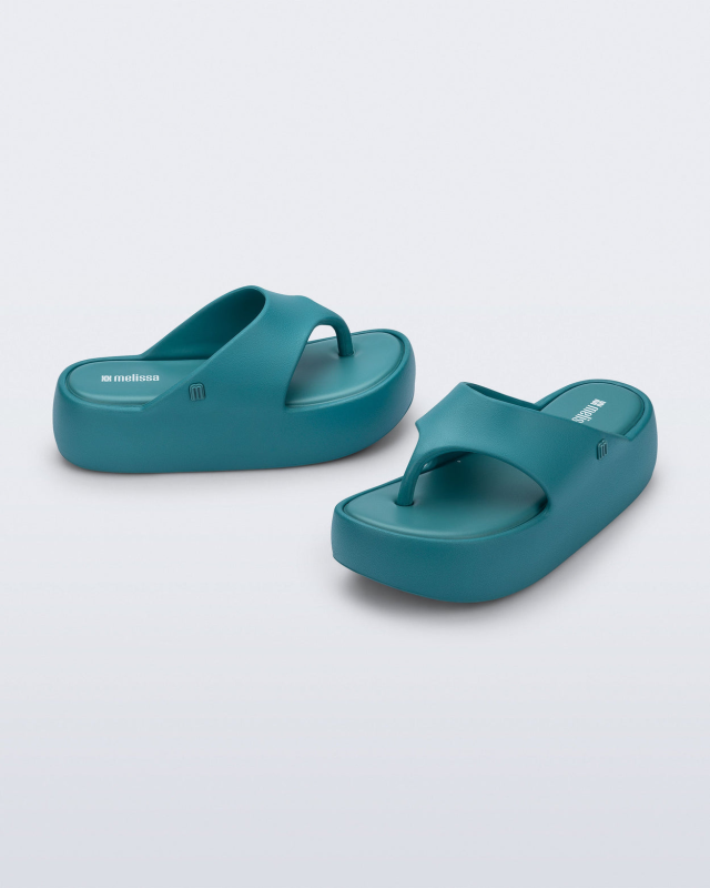 MELISSA FREE PLATFORM THONG  TEAL