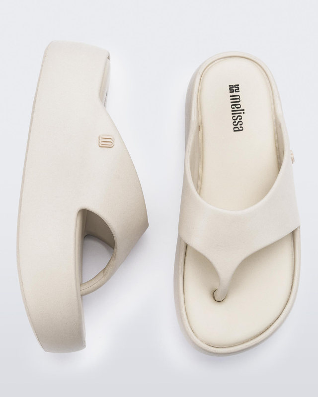 MELISSA FREE PLATFORM THONG  BEIGE
