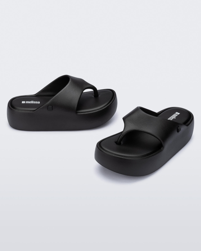 MELISSA FREE PLATFORM THONG  BLACK