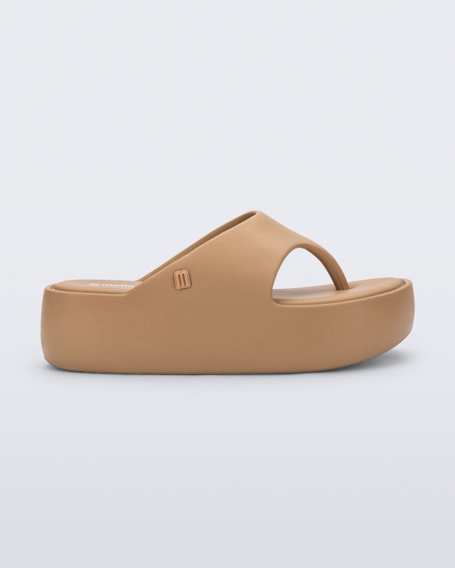 MELISSA FREE PLATFORM THONG  DARK BEIGE