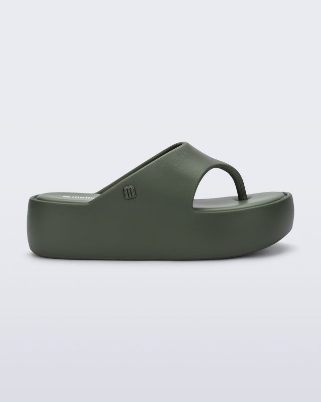 MELISSA FREE PLATFORM THONG GREEN