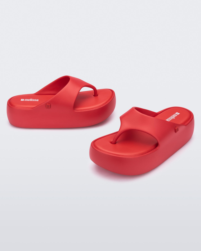 MELISSA FREE PLATFORM THONG  RED