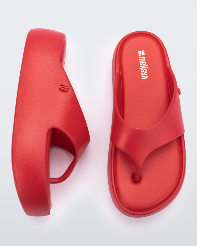 MELISSA FREE PLATFORM THONG  RED