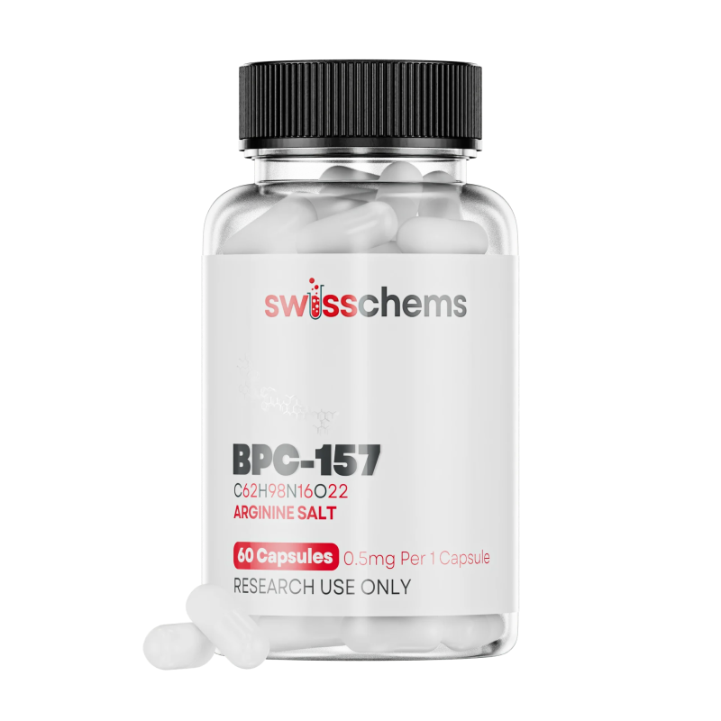 Swiss Chems BPC-157 (0.5mg/capsule), 60 Capsules