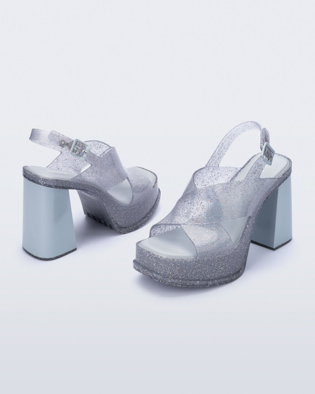 MELISSA DANCE HEEL  GLITTER CLEAR