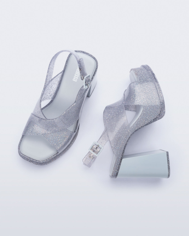 MELISSA DANCE HEEL  GLITTER CLEAR