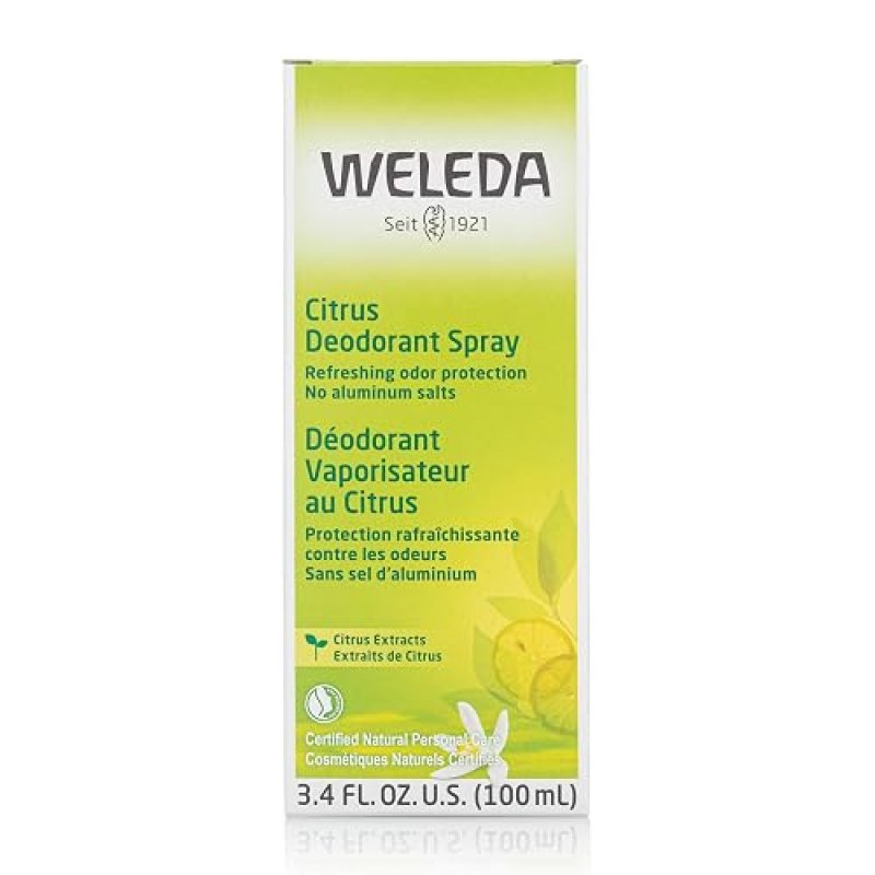 WELEDA CITRUS NATURAL DEODORANT SPRAY 3.4 FL OZ LONG-LASTING FRESHNESS FOR MEN WOMEN