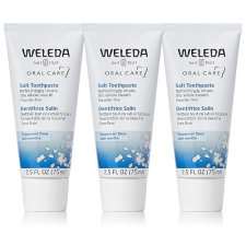 WELEDA NATURAL SALT TOOTHPASTE 2.5 FL OZ PACK OF 3 FLUORIDE-FREE, FRESH BREATH CARE