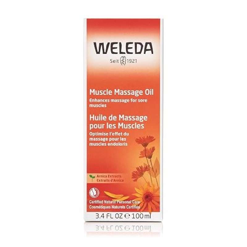 WELEDA ARNICA MUSCLE MASSAGE OIL 3.4 OZ NATURAL PLANT-BASED OIL WITH BIRCH, SUNFLOWER OLIVE