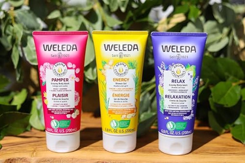 WELEDA AROMA ESSENTIALS PARABEN-FREE CREAMY BODY WASH 6.8 OZ GENTLE MOISTURIZING CLEANSER