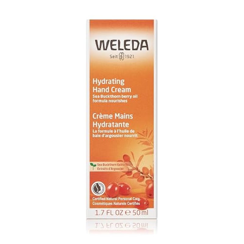 WELEDA SEA BUCKTHORN HAND CREAM 1.7 OZ NOURISHING MOISTURIZER FOR DRY HANDS