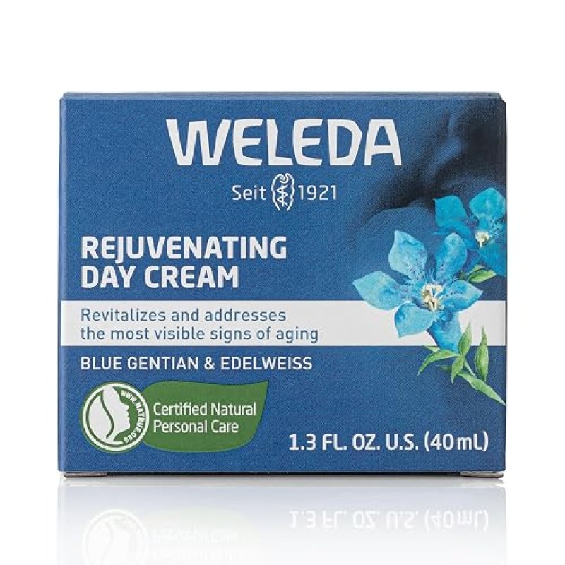 WELEDA REJUVENATING DAY CREAM 1.3 OZ PLANT-BASED MOISTURIZER WITH BLUE GENTIAN EDELWEISS