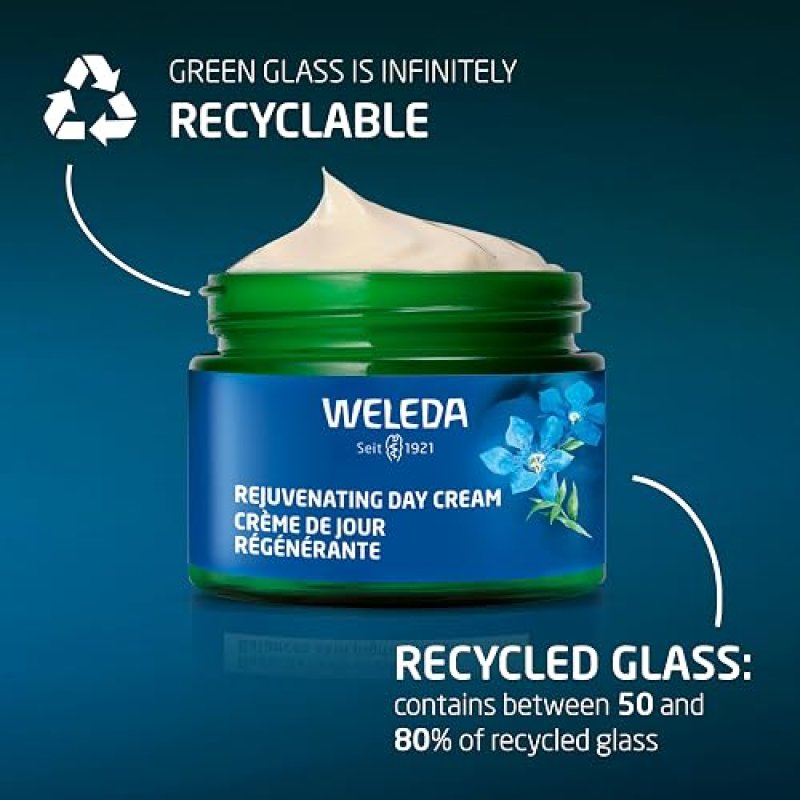WELEDA REJUVENATING DAY CREAM 1.3 OZ PLANT-BASED MOISTURIZER WITH BLUE GENTIAN EDELWEISS