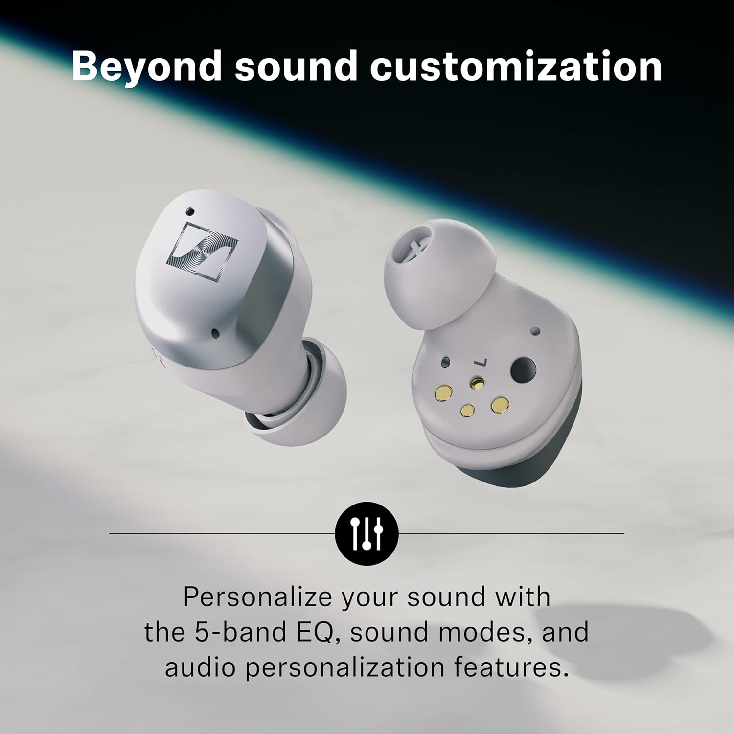 SENNHEISER MOMENTUM TRUE WIRELESS 4 EARBUDS WHITE SILVER HIGH-QUALITY WIRELESS AUDIO