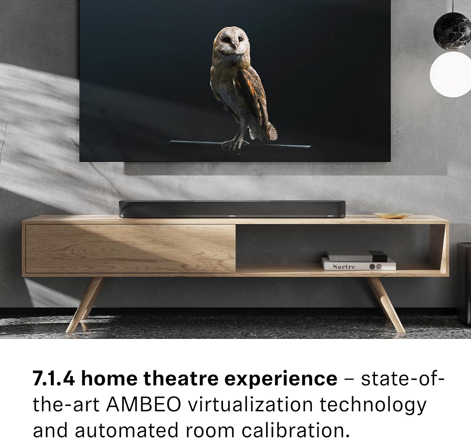 SENNHEISER AMBEO SOUNDBAR PLUS 3D SURROUND, VIRTUAL 7.1.4, DUAL SUBWOOFERS, STREAMING