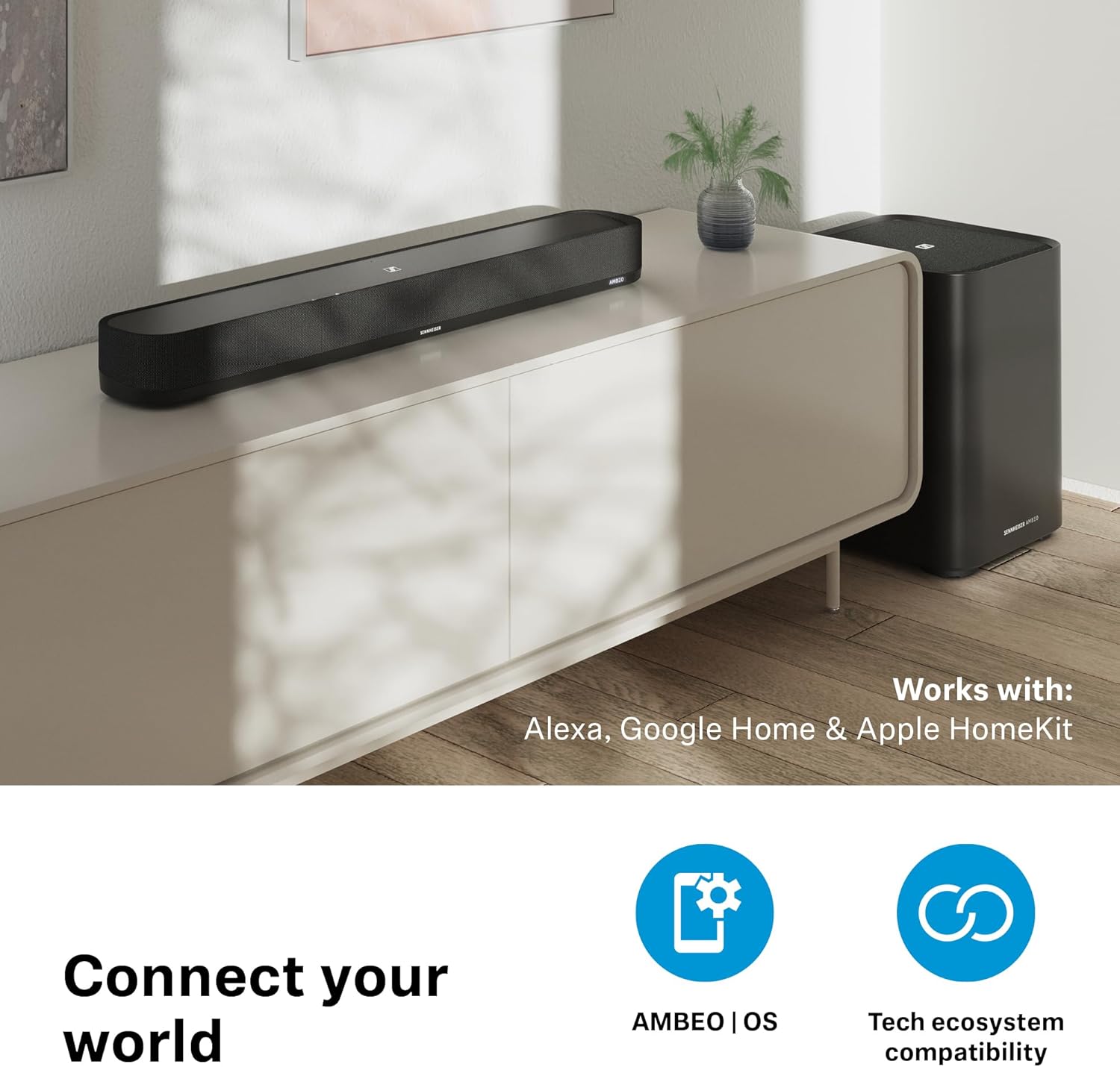 SENNHEISER AMBEO MINI SOUNDBAR COMPACT HIGH-QUALITY SURROUND SOUND SYSTEM