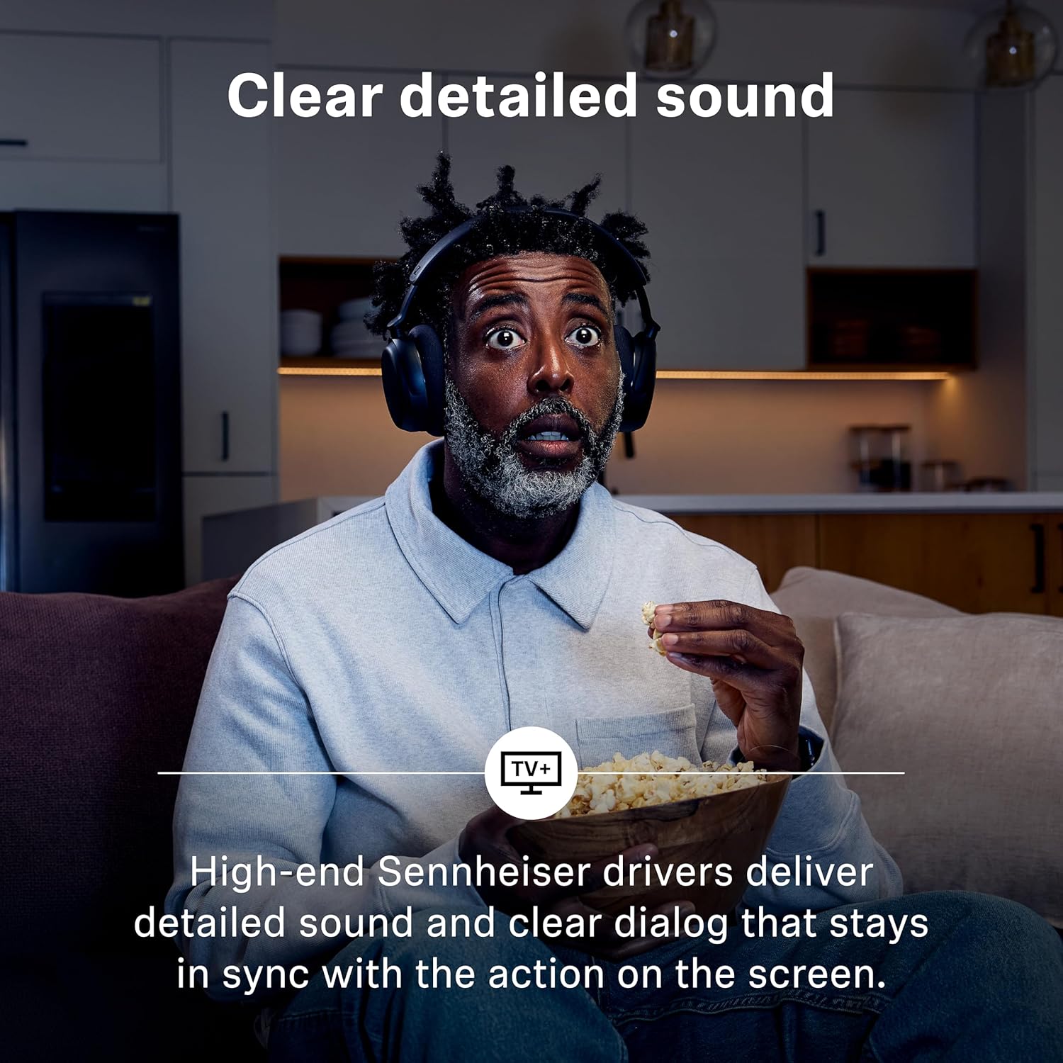 SENNHEISER RS 255 WIRELESS TV HEADPHONES BUNDLE WITH BLUETOOTH, LOW LATENCY, 50H BATTERY