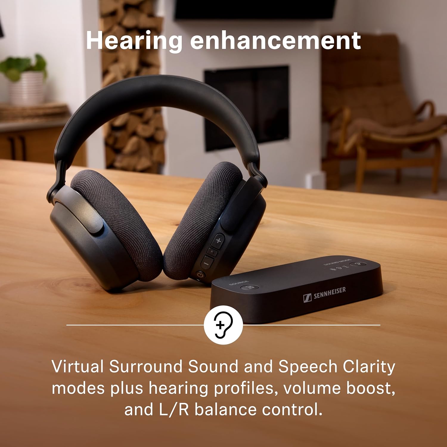 SENNHEISER RS 255 WIRELESS TV HEADPHONES BUNDLE WITH BLUETOOTH, LOW LATENCY, 50H BATTERY