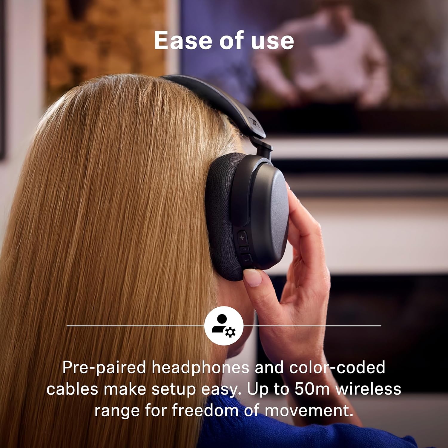 SENNHEISER RS 255 WIRELESS TV HEADPHONES BUNDLE WITH BLUETOOTH, LOW LATENCY, 50H BATTERY