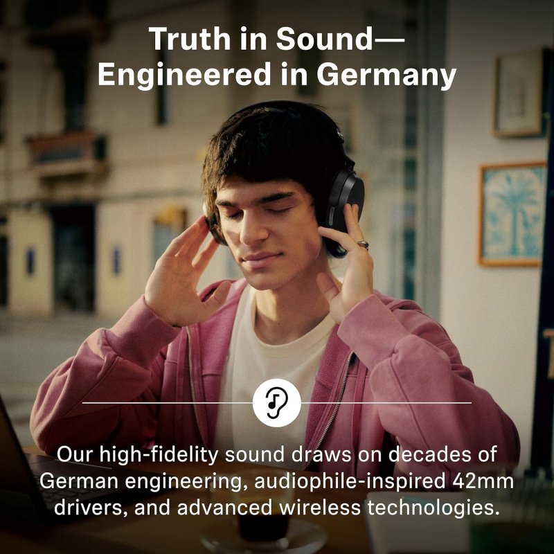 SENNHEISER MOMENTUM 5 WIRELESS NOISE CANCELLING HEADPHONES WITH BLUETOOTH, ANC 57H BATTERY