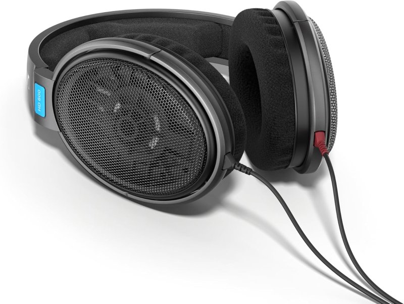 SENNHEISER HD 600 OPEN-BACK AUDIOPHILE HEADPHONES OVER-EAR WIRED BLACK PREMIUM COMFORT