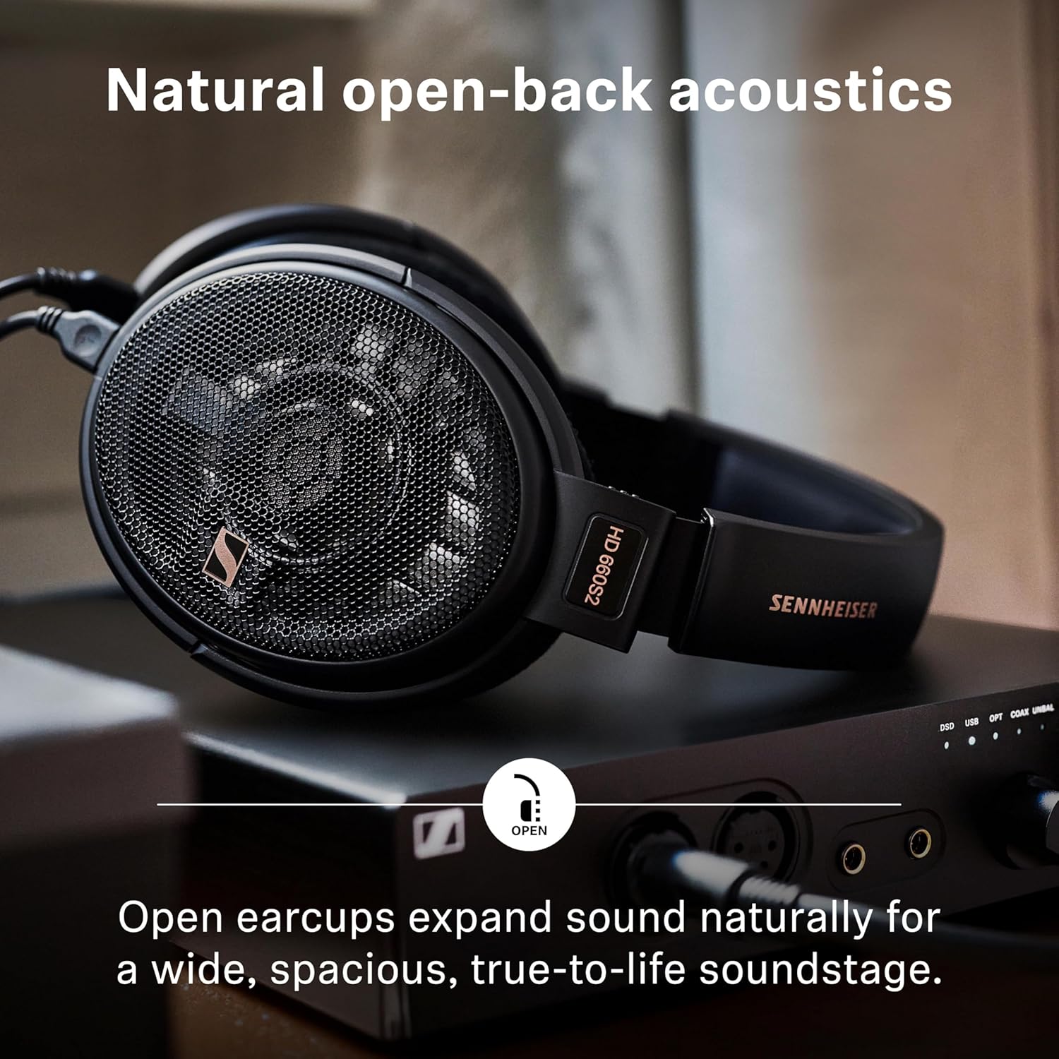 SENNHEISER HD660S2 OPEN-BACK AUDIOPHILE HEADPHONES HIGH-FIDELITY SOUND, COMFORTABLE FIT
