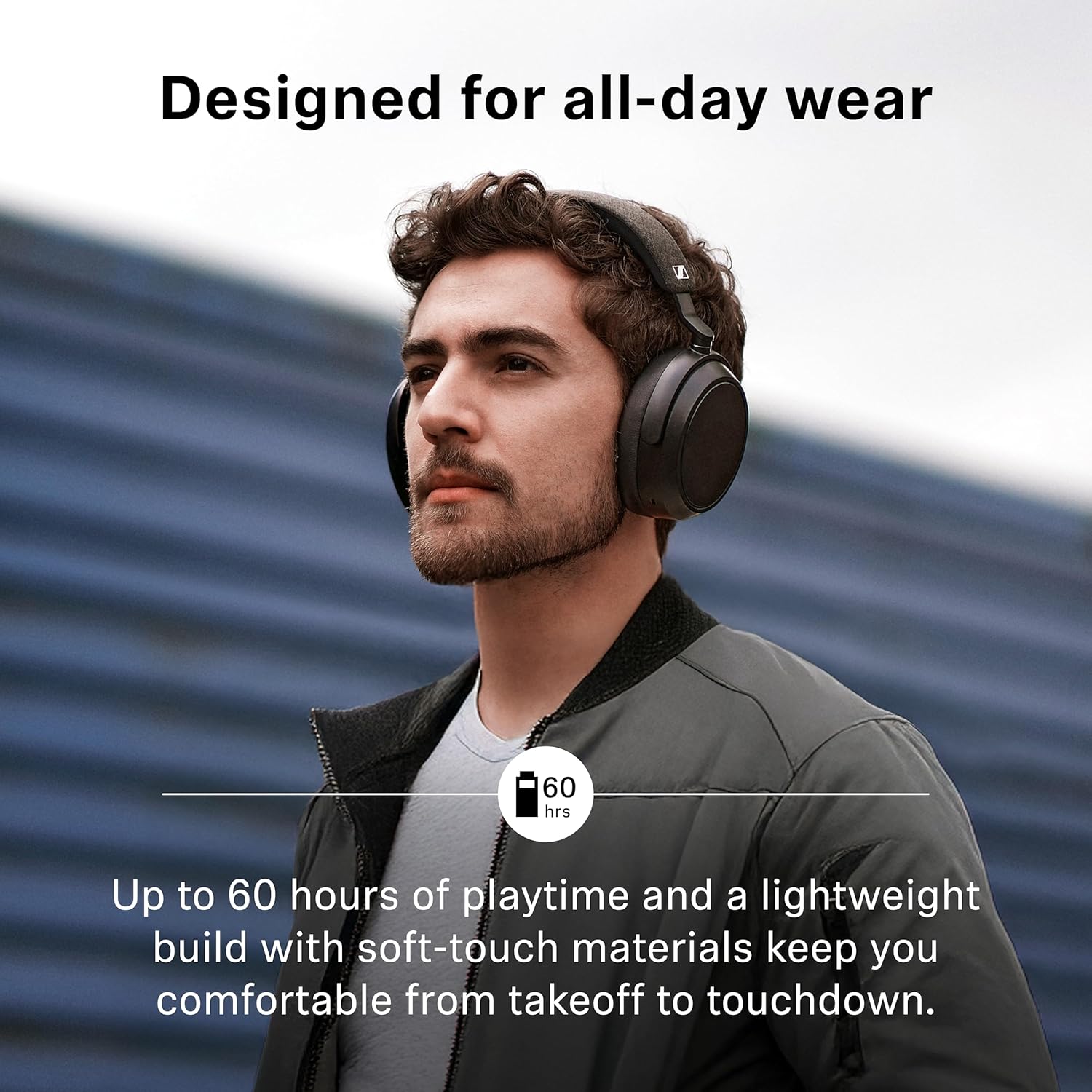 SENNHEISER MOMENTUM 4 WIRELESS OVER-EAR BLUETOOTH HEADPHONES WITH ANC, 60H PLAYTIME, GRAPHITE
