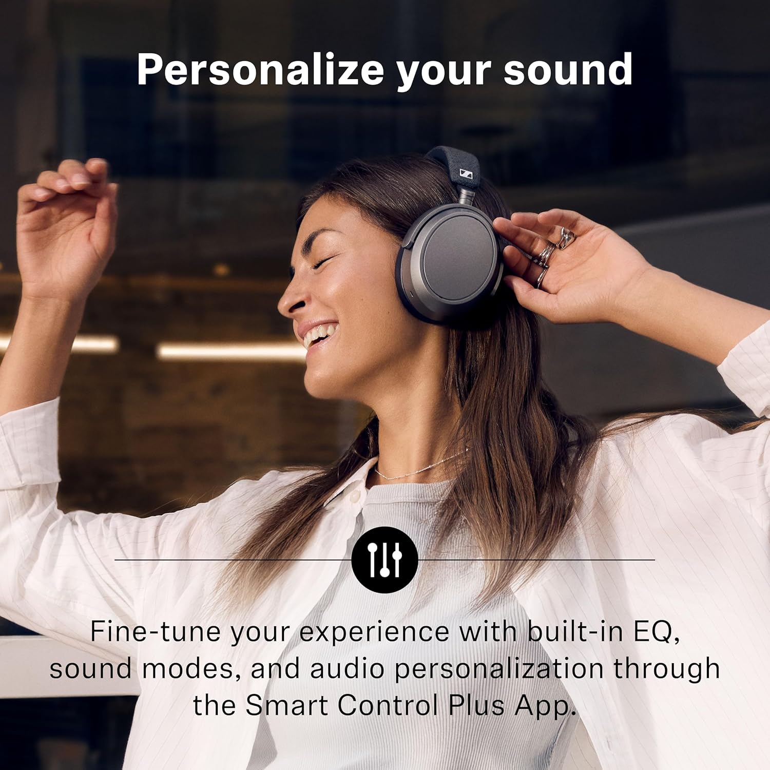 SENNHEISER MOMENTUM 4 WIRELESS OVER-EAR BLUETOOTH HEADPHONES WITH ANC, 60H PLAYTIME, GRAPHITE